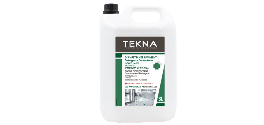 Disinfettante detergente - per pavimenti - concentrato - 5 lt - Tekna