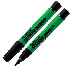 Marcatore permanente - per esterni - punta tonda 1,5 mm - nero - Artline