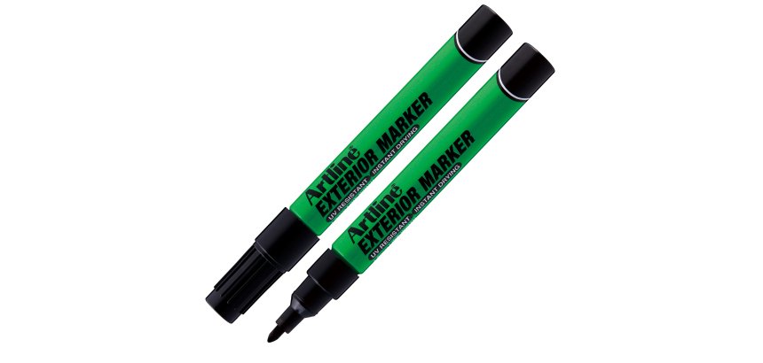 Marcatore permanente - per esterni - punta tonda 1,5 mm - nero - Artline