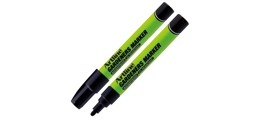 Marcatore permanente - per giardinaggio - punta tonda 2,3 mm - nero - Artline