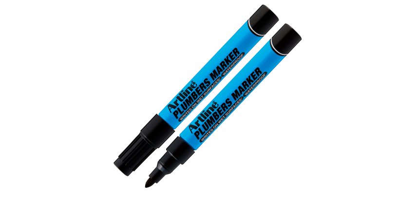 Marcatore permanente - per idraulica - punta tonda 1,5 mm - nero - Artline