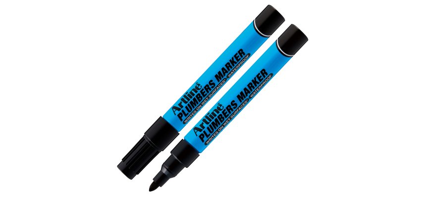 Marcatore permanente - per idraulica - punta tonda 1,5 mm - nero - Artline