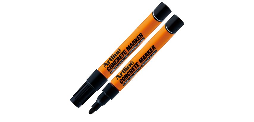 Marcatore permanente - per cemento e mattoni - punta tonda 1,5 mm - nero - Artline