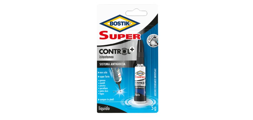 Colla istantanea Super Control - universale - con sistema antigoccia - 5 gr - Bostik