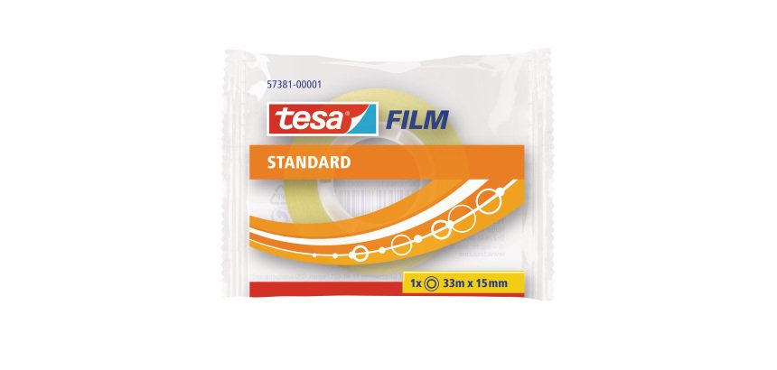 Nastro adesivo Tesafilm - confezionato singolarmente - 15 mm x 33 m - PP - trasparente - Tesa