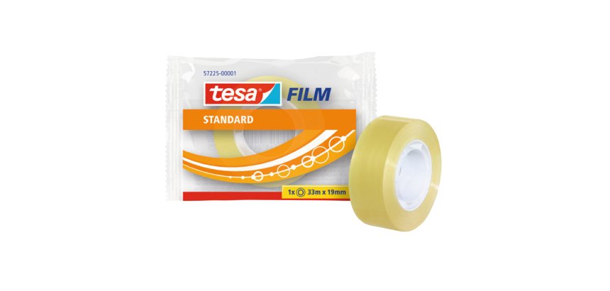 Nastro adesivo Tesafilm - confezionato singolarmente - 19 mm x 33 m - PP - trasparente - Tesa