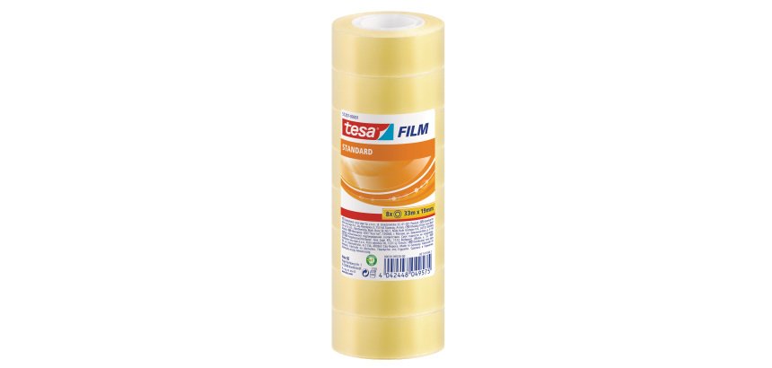 Nastro adesivo Tesafilm - 19 mm x 33 m - PP - trasparente - Tesa - torre 8 pezzi