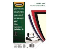 Copertine per rilegatura - A4 - cartoncino groffrato semilpelle - 250 gr - nero - Fellowes - conf.100 pezzi
