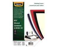 Copertine per rilegatura - A4 - cartoncino groffrato semilpelle - 250 gr - royal blu - Fellowes - conf.100 pezzi