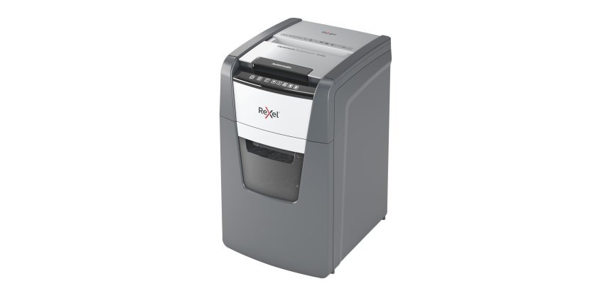 REXEL Distruggidocumenti Optimum Autofeed+ 150M, Taglio Micro, Sicurezza P-5, 150 Fogli, 44L