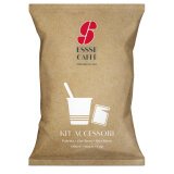 Serving kit - 50 bicchierini + 50 bustine zucchero + 50 palettine - Essse caffè