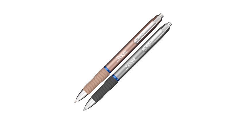 Penna gel a scatto - punta 0.7 mm - fusto colori assortiti metal - blu - Sharpie