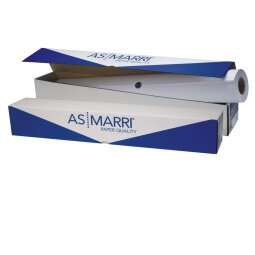 Carta J.80S - per plotter inkjet - 610 mm x 50 mt - 80 gr - bianco opaco - As Marri