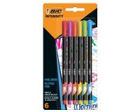 Fineliner Intensity - punta 0,8 mm - tratto 0,4 mm - colori assortiti Rainbow - Bic - astuccio 6 pezzi