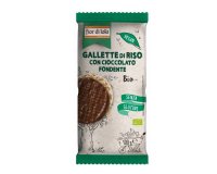 Gallette di riso - con cioccolato fondente - 100 gr - Fior di Loto
