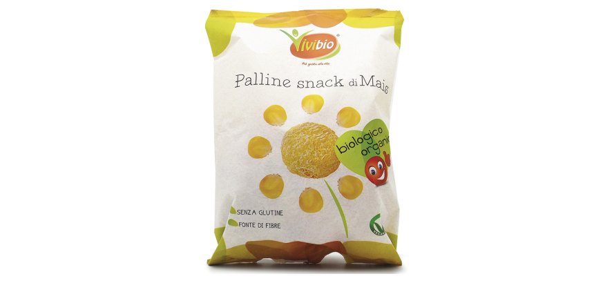 Palline snack - di mais - 40 gr - Vivibio