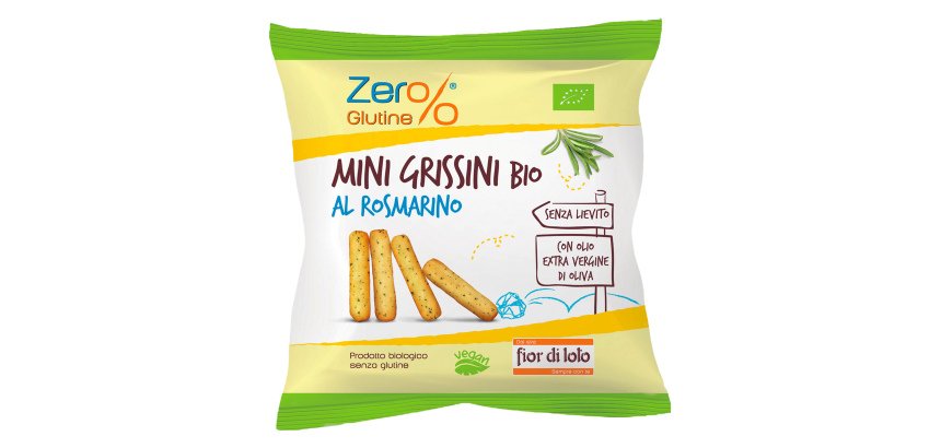 Mini grissini - rosmarino - monodose da 30 gr - Zer%glutine