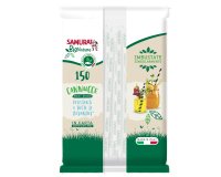 Cannuccia in carta - 20 cm - bianco/bianco-avana - imbustata singolarmente - Samurai Party - conf. 150 pezzi