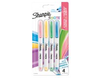Pennarello S-Note - punta scalpello - colori assortiti - Sharpie - astuccio 4 pezzi