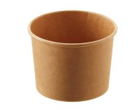 Coppetta gelato monouso - rotonda - diametro 10,5 cm - 335 ml - carta - avana - Leone - conf. 500 pezzi