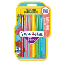 Pennarello Flair Nylon - punta feltro - 1,10mm - colori assortiti Scented - Papermate - conf. 6 pezzi