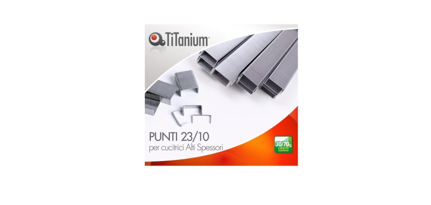 Punti metallici 23/10 - TiTanium - conf. 1000 pezzi