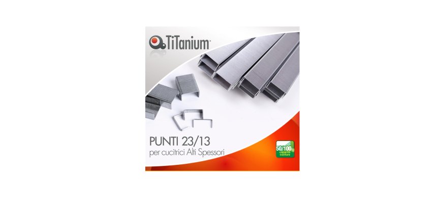 Punti metallici 23/13 - TiTanium - conf. 1000 pezzi