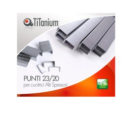 Punti metallici 23/20 - TiTanium - conf. 1000 pezzi