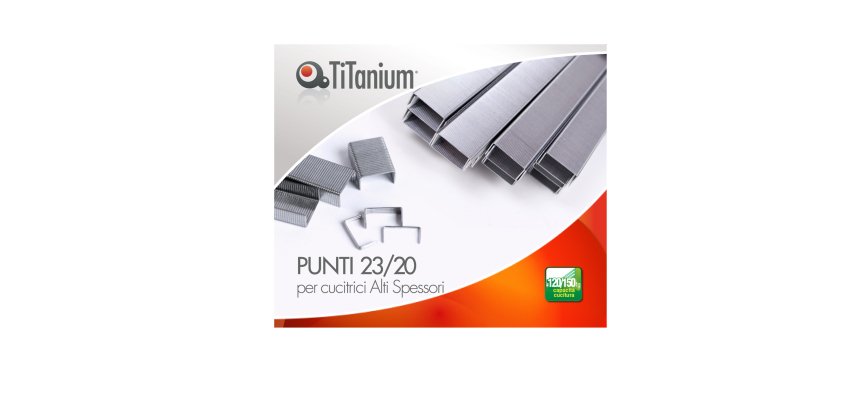 Punti metallici 23/20 - TiTanium - conf. 1000 pezzi