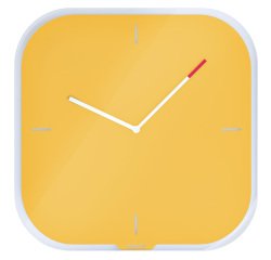 Orologio da parete Cosy - silenzioso - vetro - giallo - Leitz