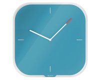 Orologio da parete Cosy - silenzioso - vetro - blu - Leitz