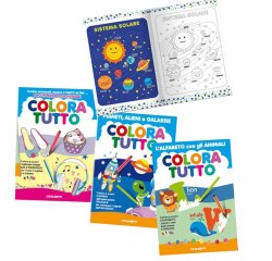 Album da colorare - alfabeto inglese - spazio - 24 facciate - per bambina - Blasetti - conf. 6 pezzi