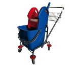 Carrello per pulizie Grouse26 - 25 L - 41 x 58 x 93 cm - blu/rosso - Taxon