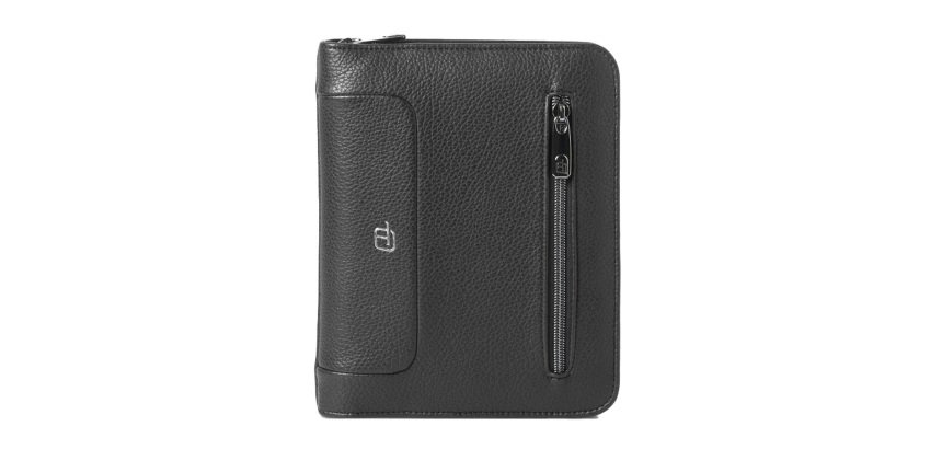 Portablocco Gate Trended - 19 x 23 cm - f.to utile A5 - ecopelle - nero - In Tempo