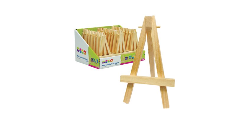 Mini cavalletto - 7 x 12 cm - legno - Deco - conf. 24 pezzi
