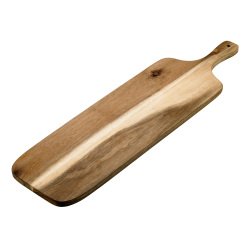 Tagliere con manico - 45 x 18 x 1,6 cm - legno di acacia - Leone
