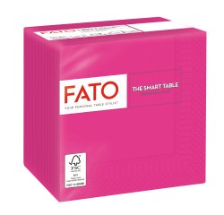 Tovagliolo - carta - 24 x 24 cm - 2 veli - fucsia - Fato - conf. 100 pezzi