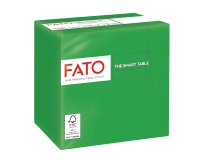 Tovagliolo - carta - 24 x 24 cm - 2 veli - verde smeraldo - Fato - conf. 100 pezzi
