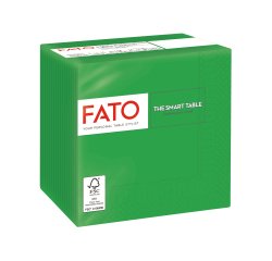 Tovagliolo - carta - 24 x 24 cm - 2 veli - verde smeraldo - Fato - conf. 100 pezzi