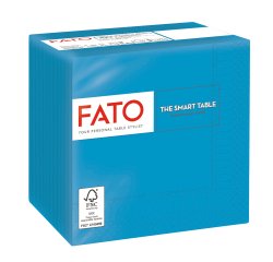 Tovagliolo - carta - 24 x 24 cm - 2 veli - turchese - Fato - conf. 100 pezzi