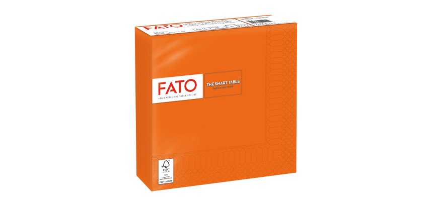 Tovagliolo - carta - 33 x 33 cm - 2 veli - arancio - Fato - conf. 50 pezzi