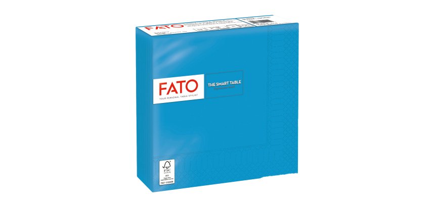 Tovagliolo - carta - 33 x 33 cm - 2 veli - turchese - Fato - conf. 50 pezzi