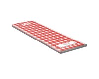 Tovaglia Tissue - linea Snack - 100 x 100 cm - rosso/bianco - Fato - conf. 50 pezzi