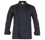 Giacca cuoco Adriano - da uomo - manica lunga - taglia M - nero - Giblor's