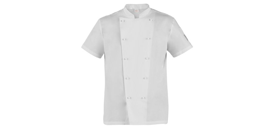 Giacca cuoco Tommaso - da uomo - manica corta - taglia S - bianco - Giblor's