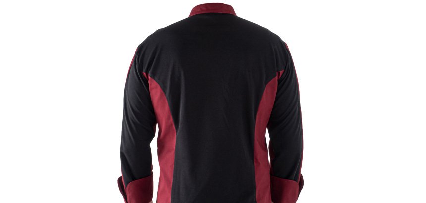 Giacca cuoco Raul - da uomo - manica lunga - taglia M - bordeaux - Giblor's