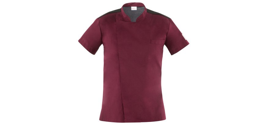 Giacca cuoco Thiago - da uomo - manica corta - taglia M - bordeaux - Giblor's