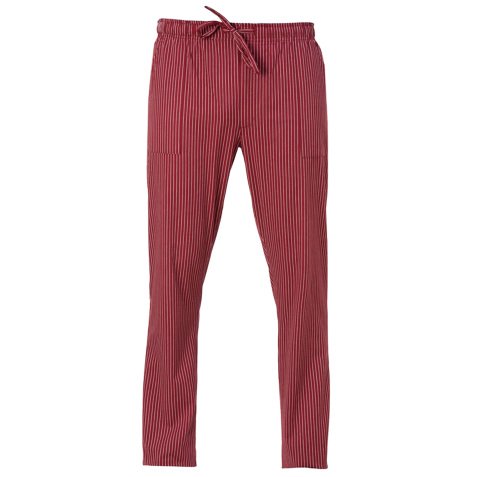 Pantalone da cuoco Giblor's Enrico, gessato bordeaux