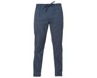 Pantalone da cuoco Giblor's Enrico, gessato blu