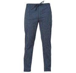 Pantalone da cuoco Giblor's Enrico, gessato blu